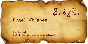 Engel Ágnes névjegykártya