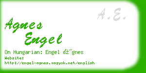 agnes engel business card